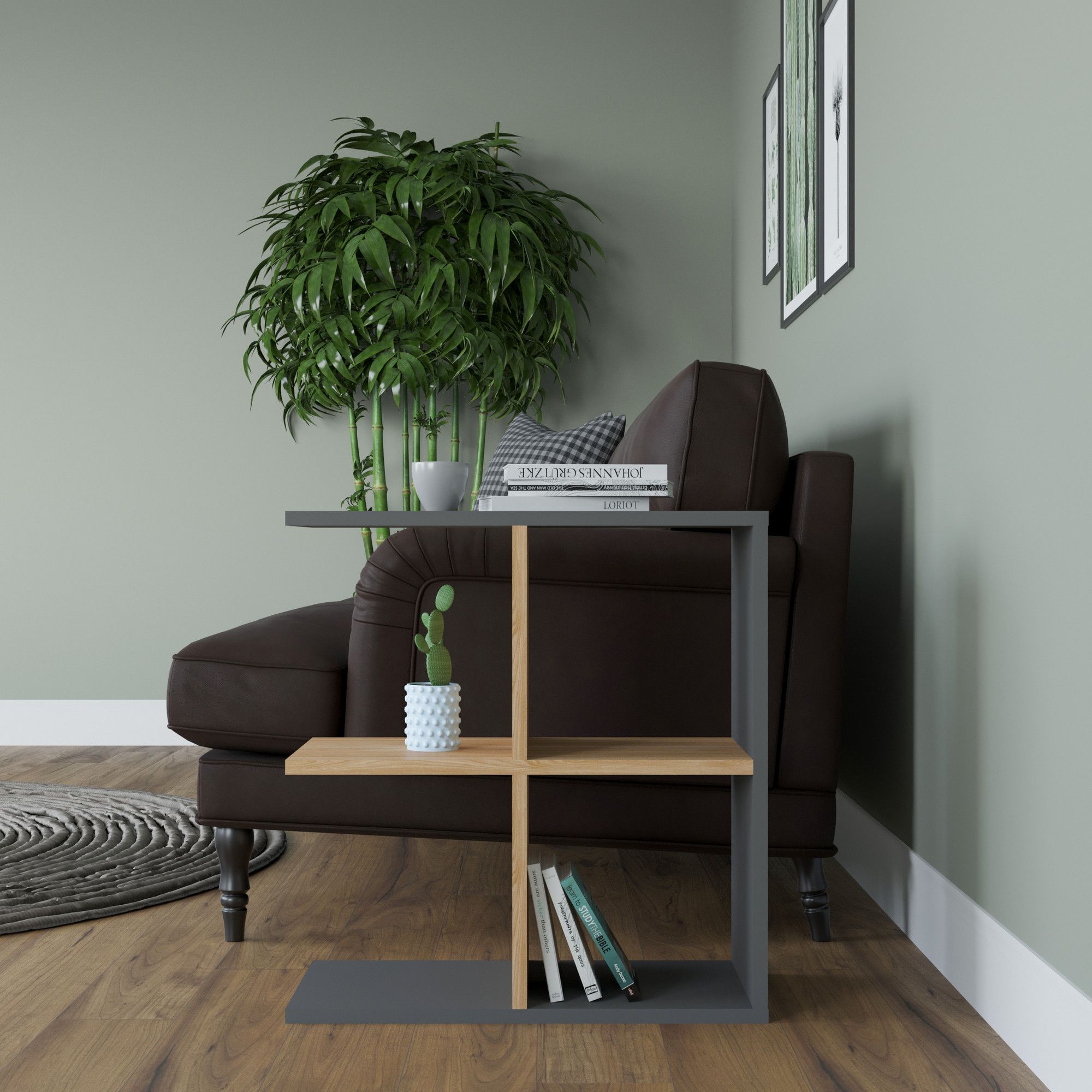 Hamlet-sivupöytä 59,6 x 29,6 cm - Tammi/antrasiitti Hamlet-sivupöytä 59,6 x 29,6 cm - Tammi/antrasiitti