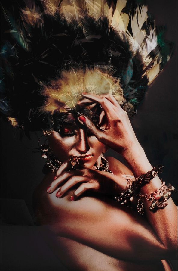 Lasimaalaus - Indian Gold - 80x120 cm