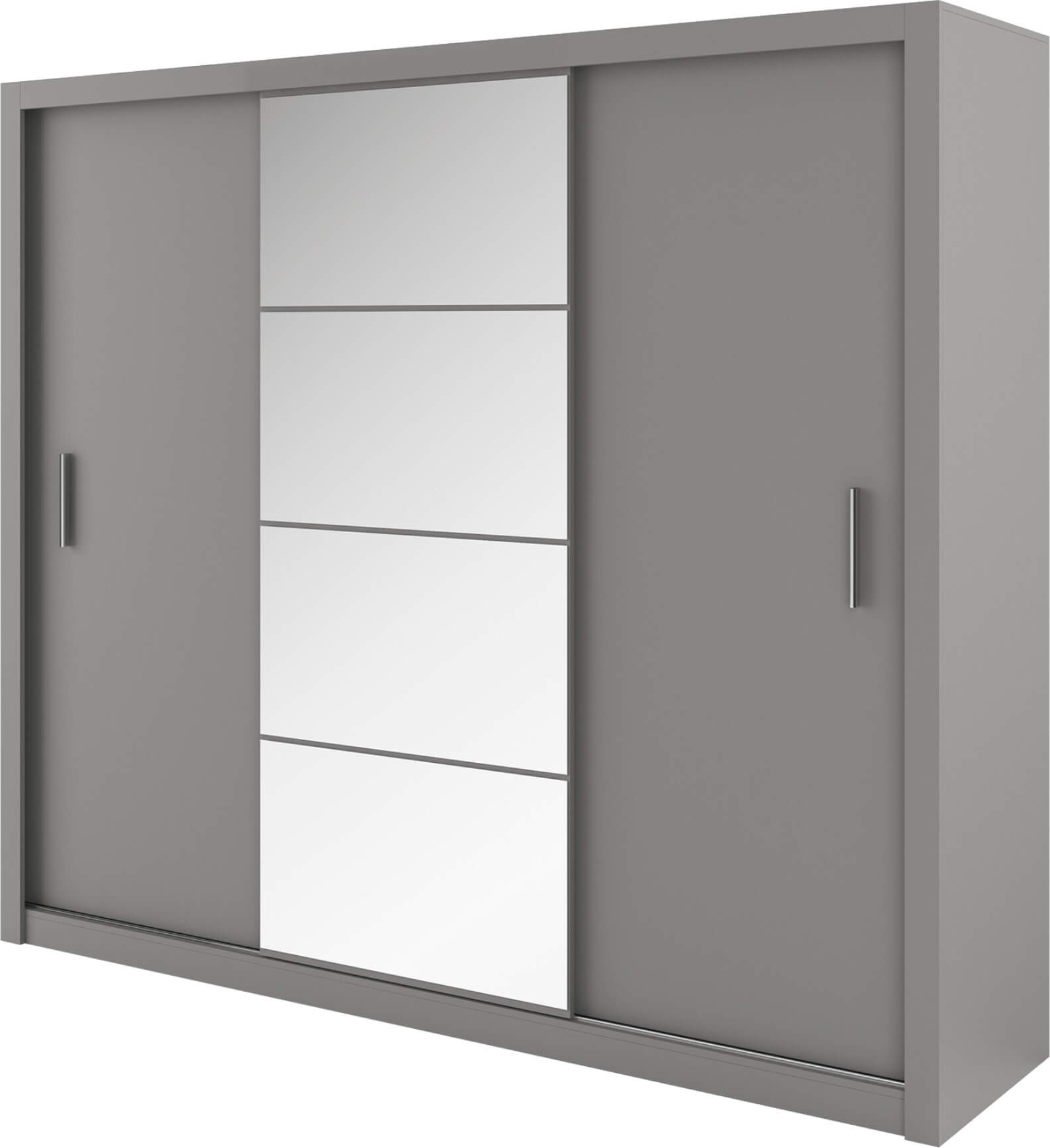 Einar harmaa vaatekaappi 250x215 cm