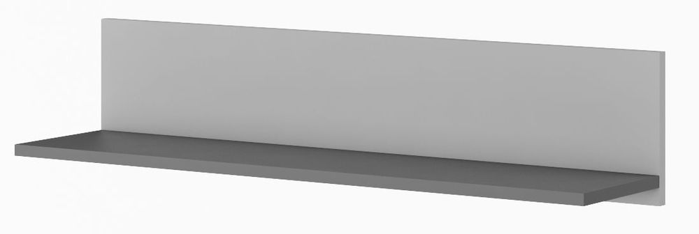 Jeffry-sein�hylly - Grafiitti/vaaleanharmaa