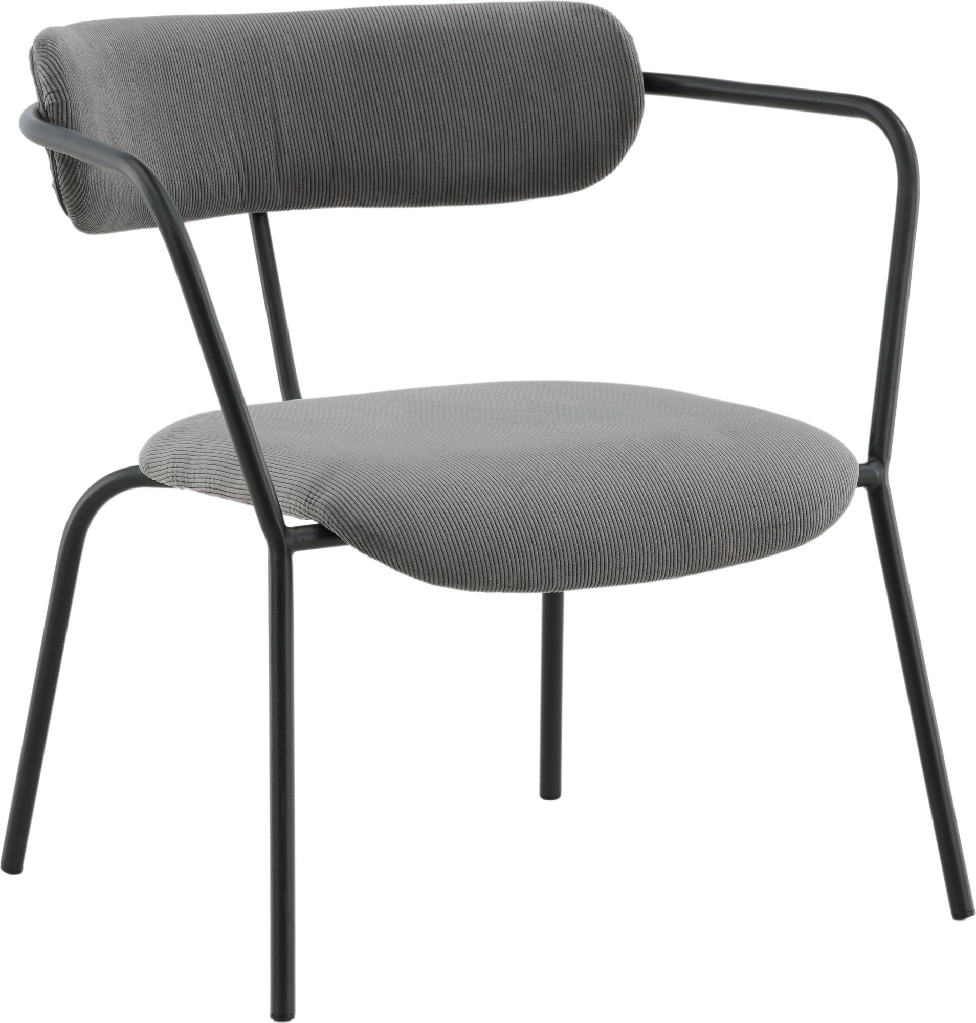 Shaun nojatuoli - Harmaa vakosametti