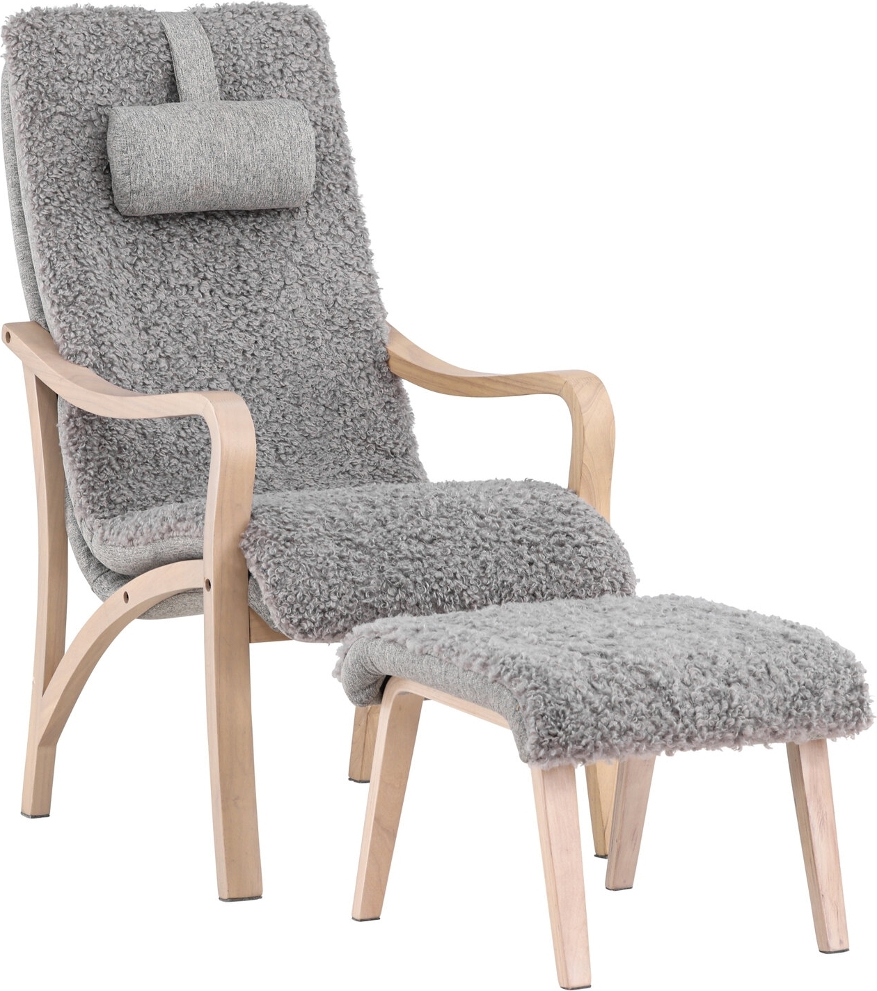 F�r� lepotuoli - Vaaleanharmaa/Whitewash