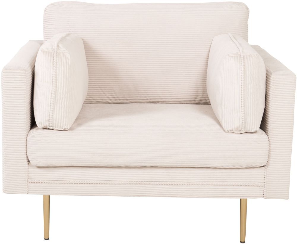 Savanna nojatuoli - Vaaleanharmaa Manchester / messinkijalat