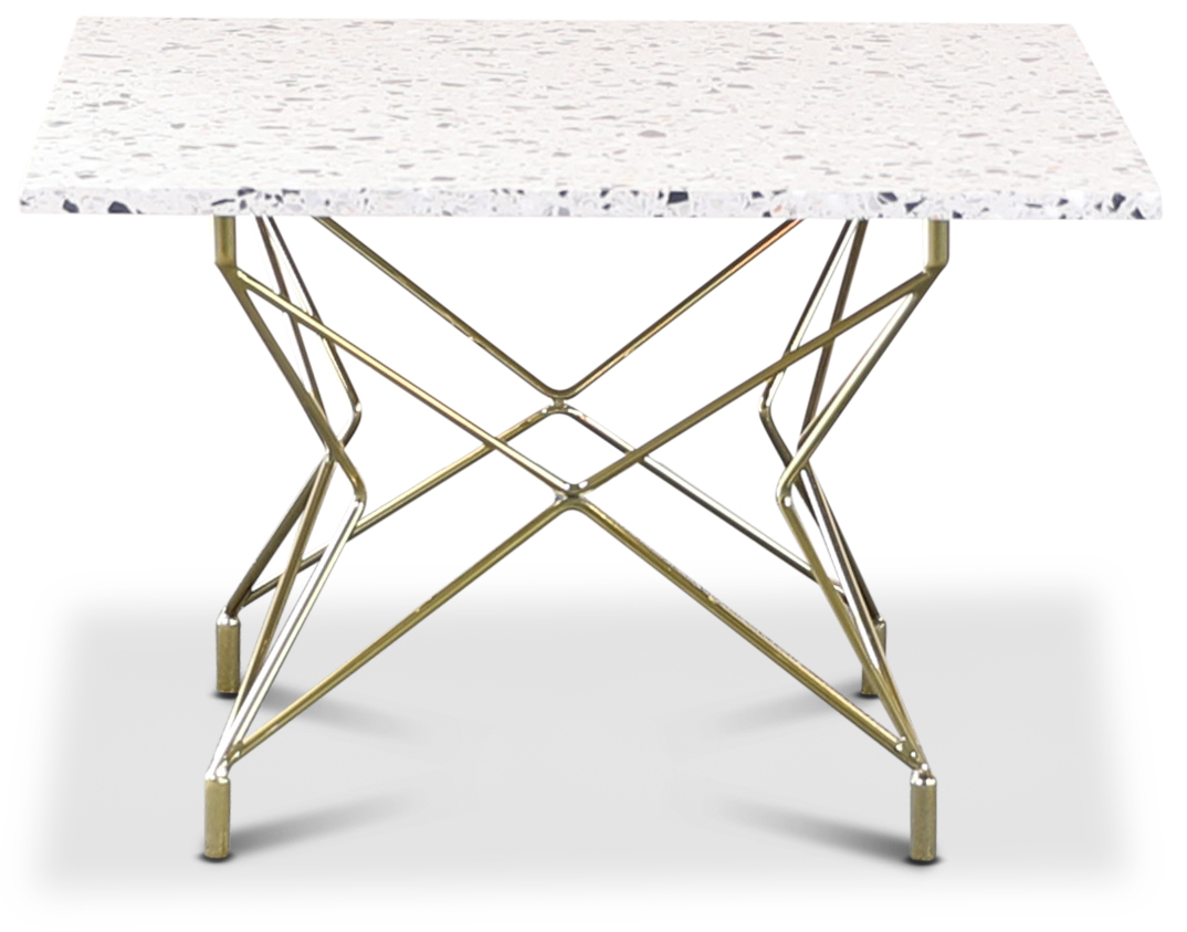 Terrazzo-sohvap�yt� 75x75 cm - Cosmos Terrazzo & Messinkinen Star-runko