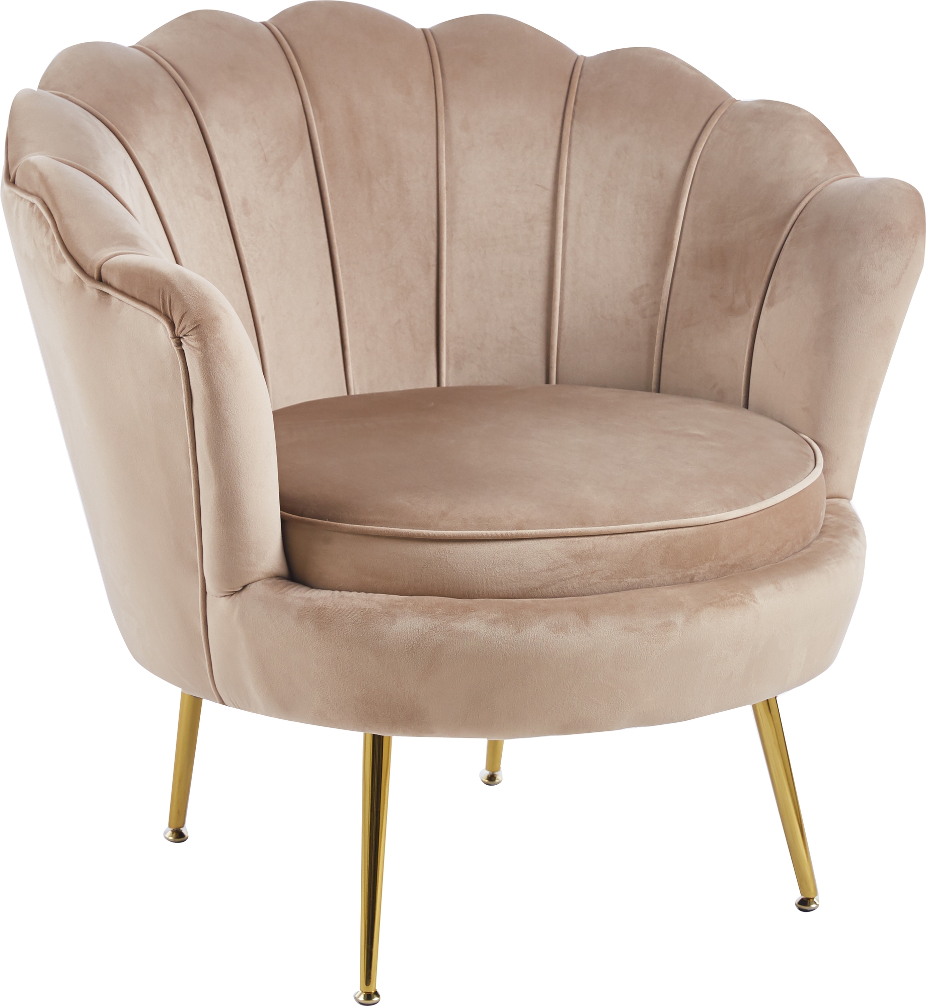 Tummanbeige sametti/messinki - Kingsley-nojatuoli + Huonekalujen jalat