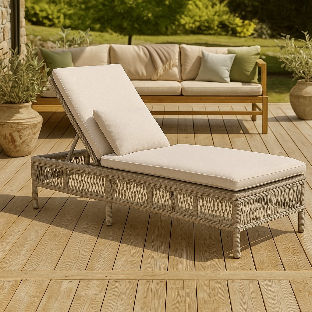 Aurinkotuoli luonnonv�risest� rottingista - S��dett�v� - Harpan