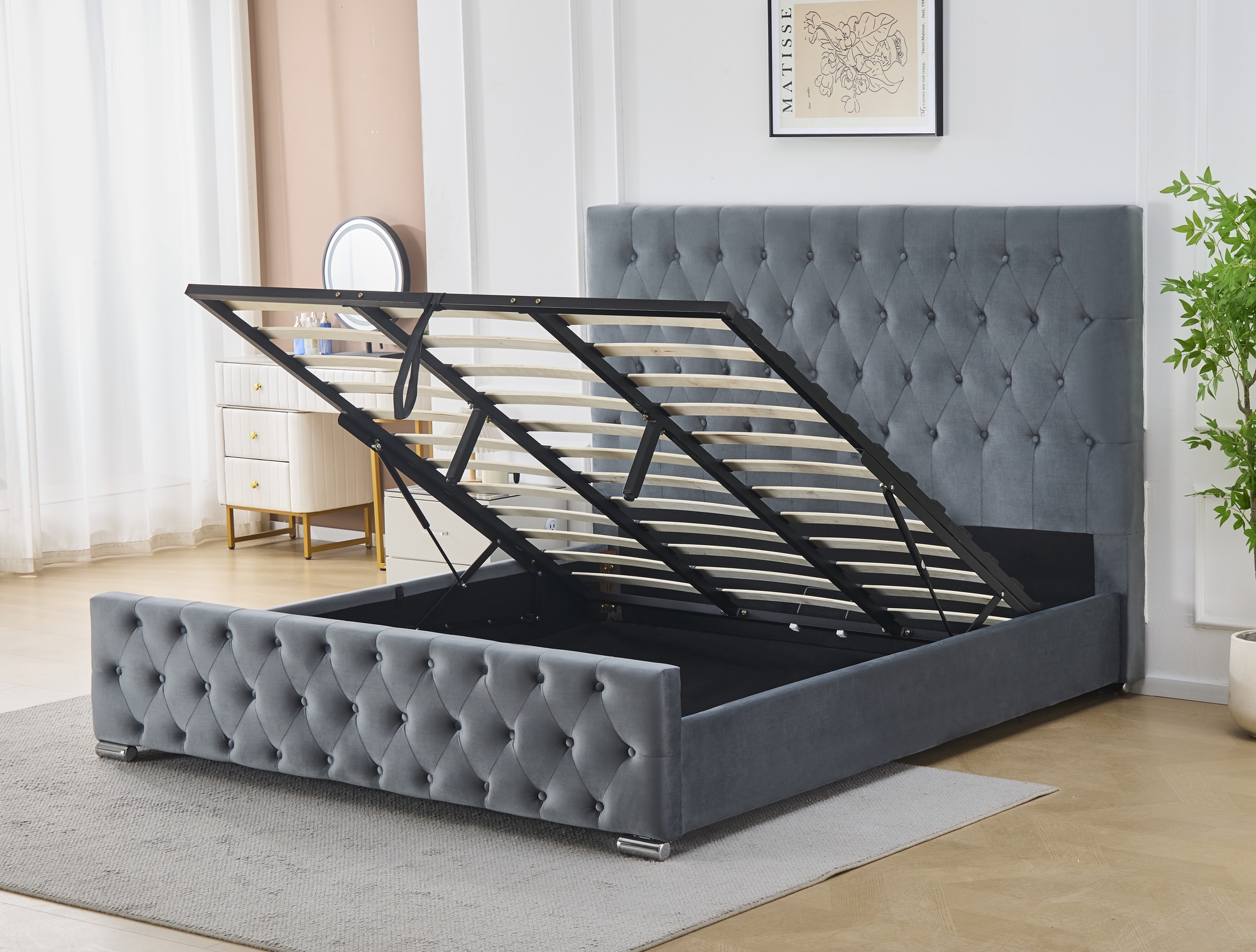 S�ngynrunko s�ngynp��dyll� 180 x 200 cm - Harmaa