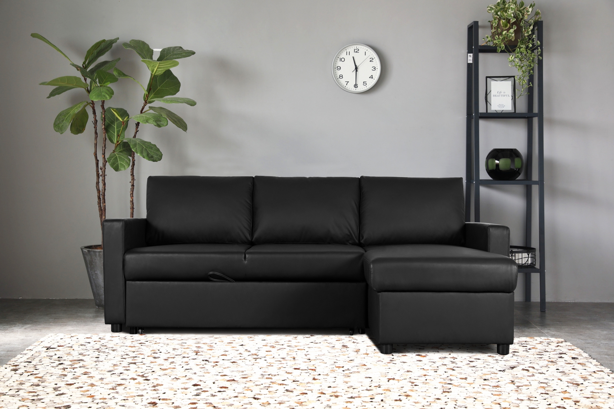 Dream-vuodesohva, s�ilytystila (divaanisohva) - Antrasiitti (eco-nahka) + Huonekalujen tekstiilien hoito