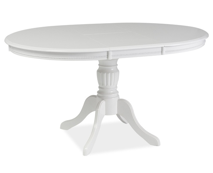 Ruokap�yt� Fitchburg 106-141 cm - Valkoinen + Huonekalujen jalat