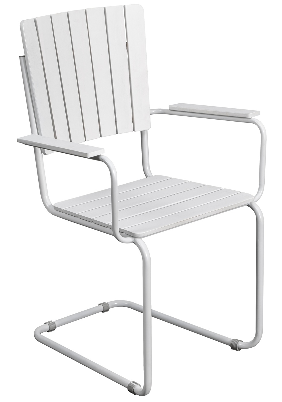 Holmö ulkoruokapöydän tuoli käsinojilla, valkoinen Holmö ulkoruokapöydän tuoli käsinojilla, valkoinen