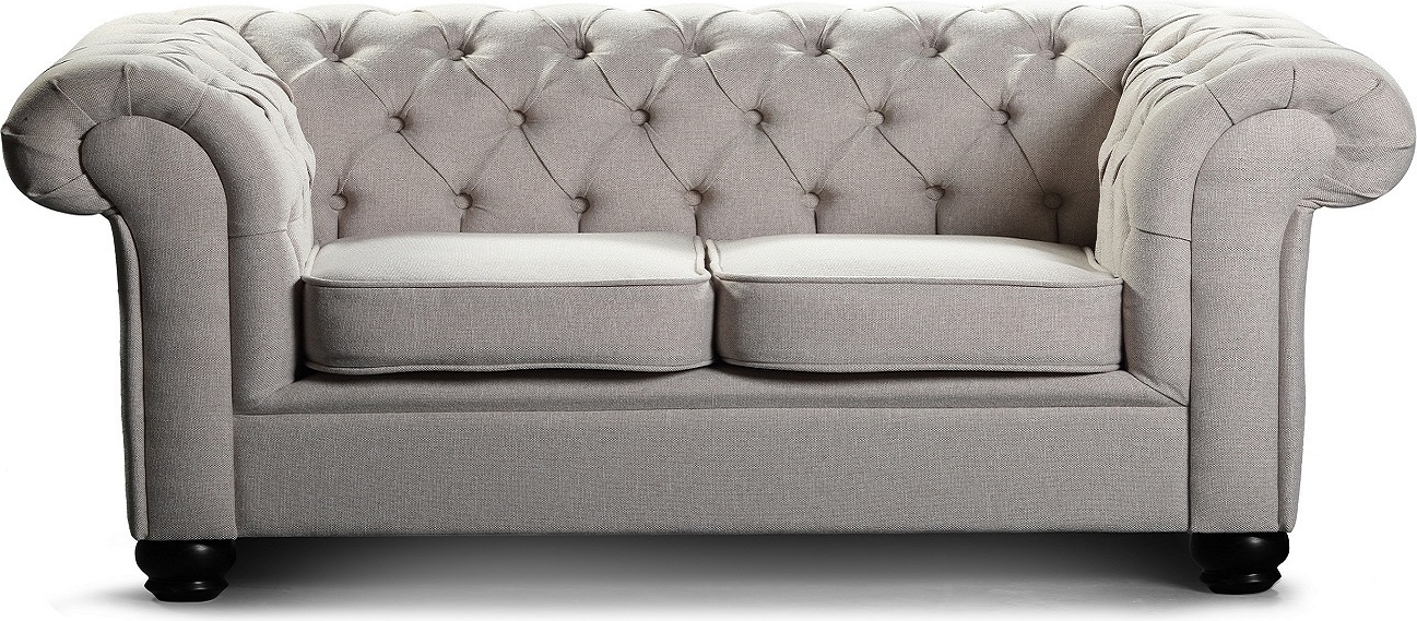 Kolmen istuttava Chesterfield York -sohva - Valinnainen kangas