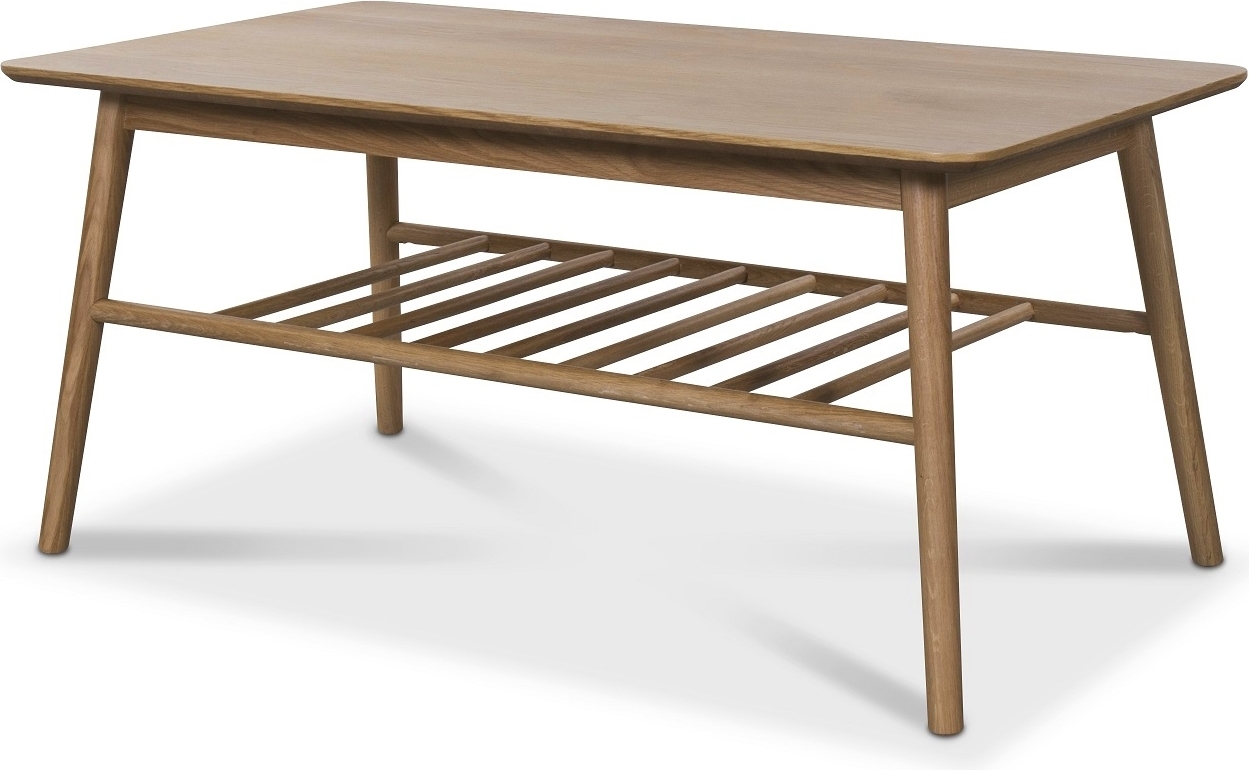 Alto-sohvapöytä hyllyllä - tammivaneria Alto-sohvapöytä hyllyllä - tammivaneria