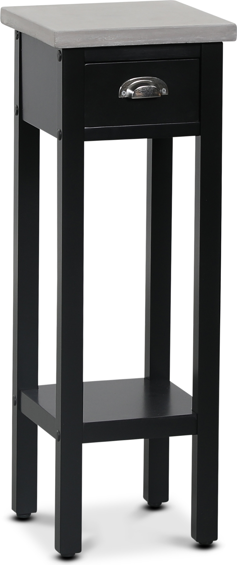 Hugo-y�p�yt� - 70 cm (Musta ja sementti�) + Huonekalujen jalat