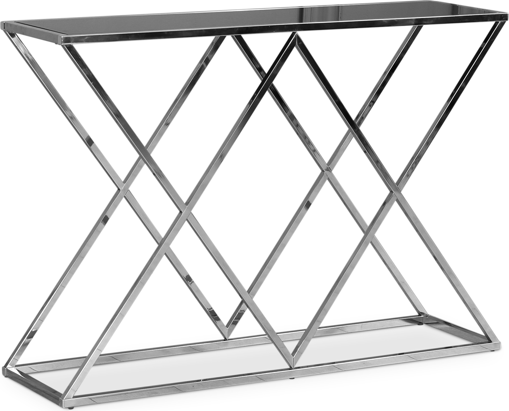 Maine-konsolip�yt� - Kromi / S�vytetty lasi + Huonekalujen jalat