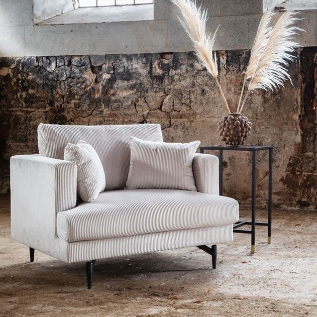 Hedlunda nojatuoli - beige vakosametti