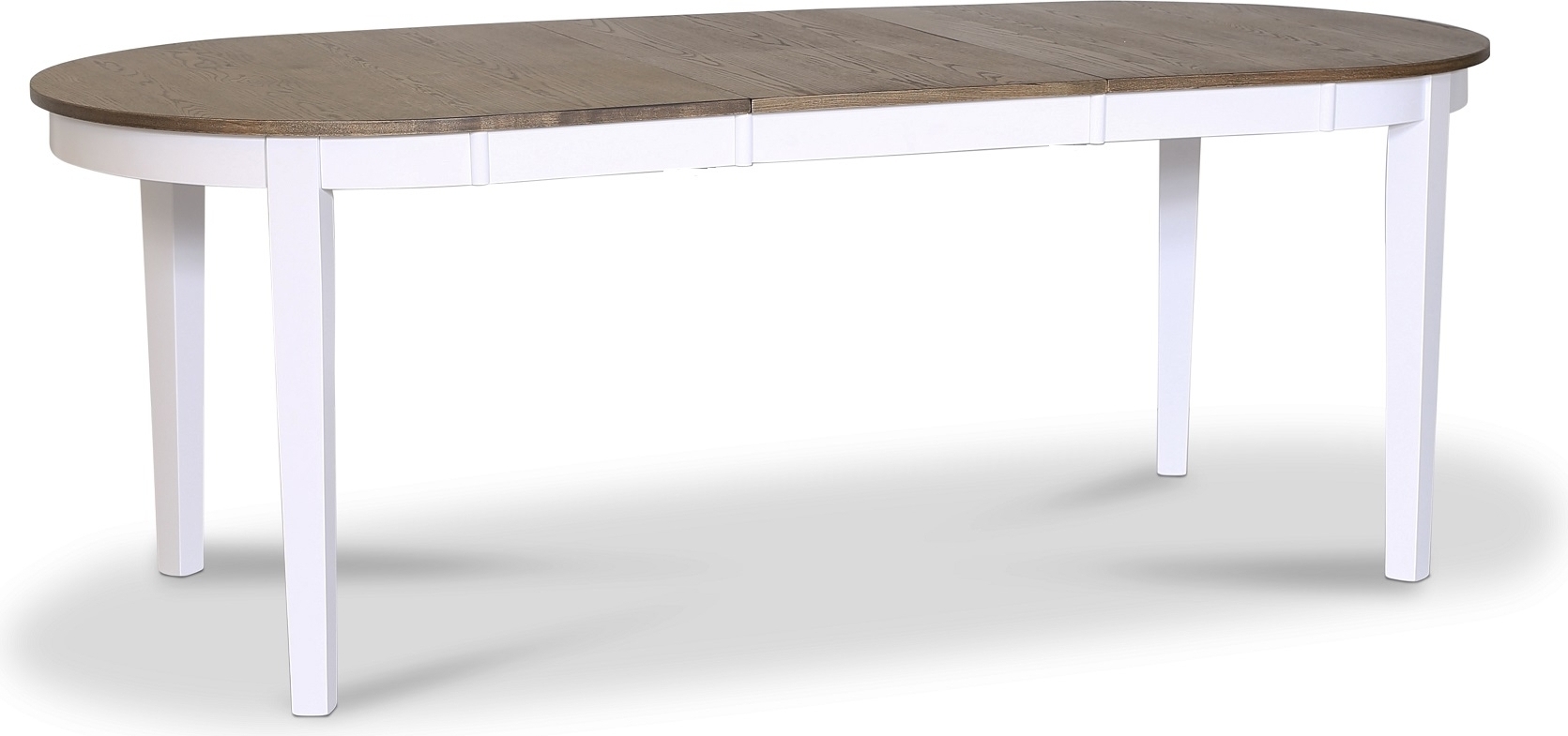 Skagen soikea ruokap�yt� 160/210 x 90 cm - Valkoinen/ruskea �ljytty tammi