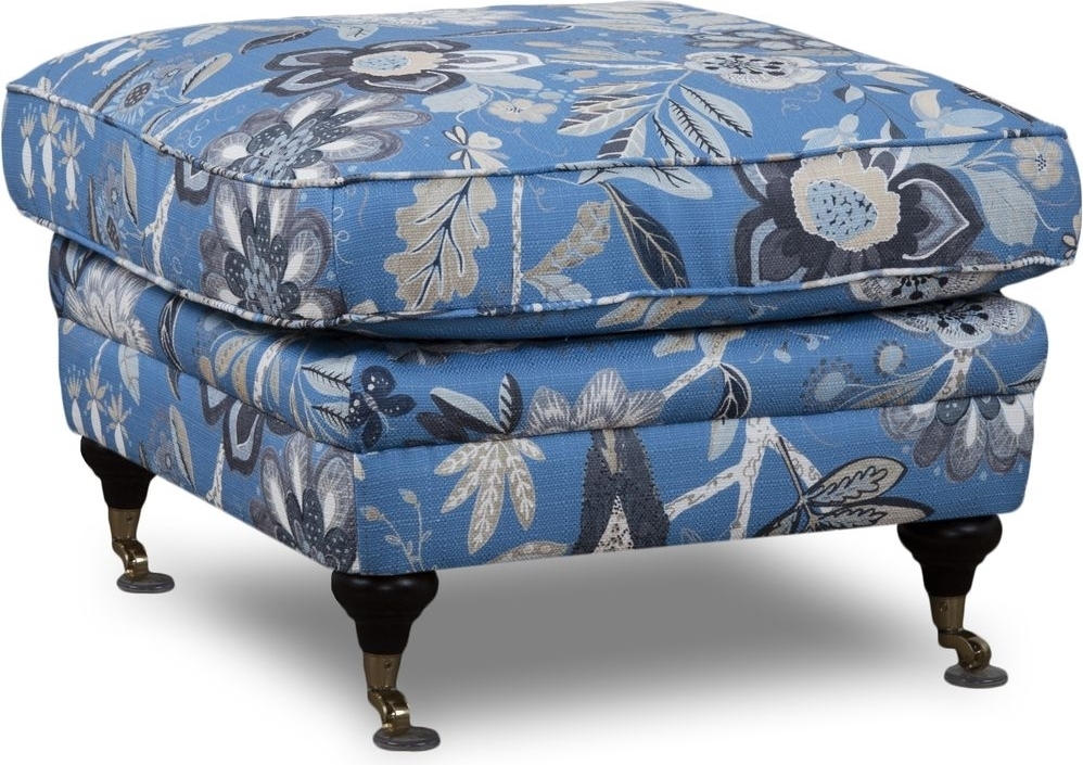 Howard Spirit Footstool - Eden Parrot Blue
