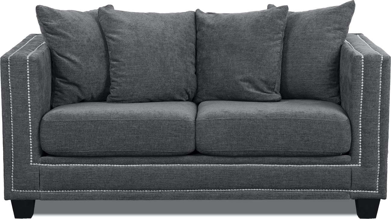 Tempel 2-istuttava sohva nappeilla - harmaa (kangas) Tempel 2-istuttava sohva nappeilla - harmaa (kangas)