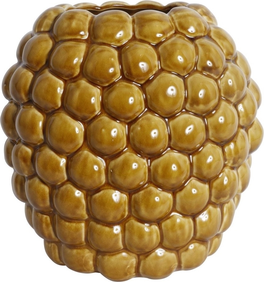 Maljakko Big Bouble H25 - Keltaisenruskea