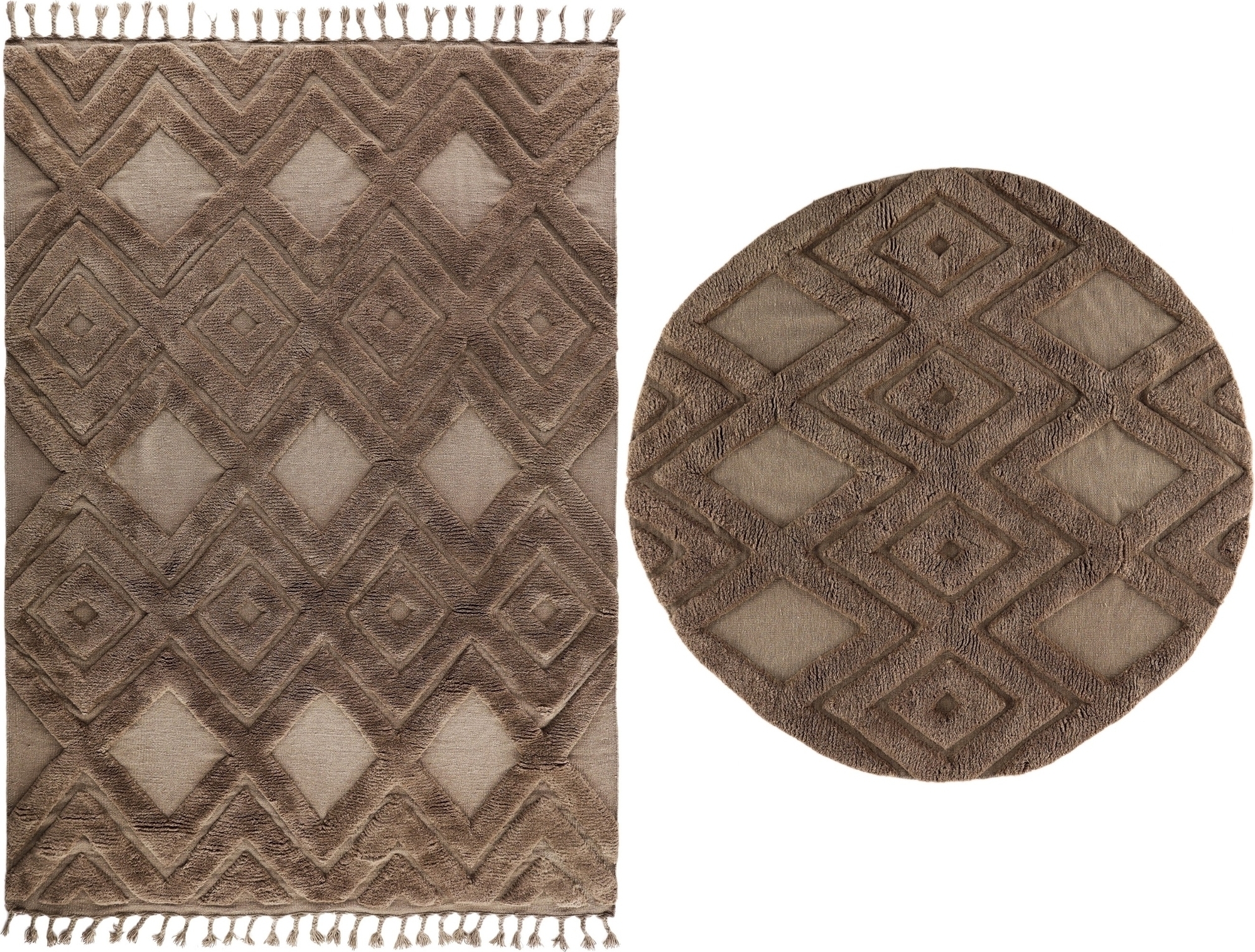 Dahlia-villamatto - Tummanruskea Dahlia-villamatto - Tummanruskea