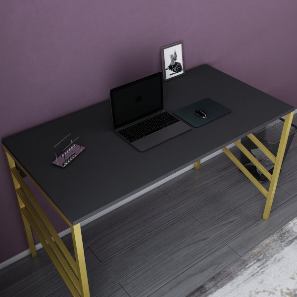 Josephine kirjoituspöytä 120 x 60 cm - Kulta/antrasiitti Josephine kirjoituspöytä 120 x 60 cm - Kulta/antrasiitti