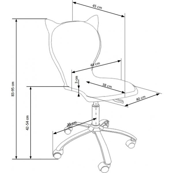 Karin lastentuoli - Valkoinen / vaaleanpunainen Karin lastentuoli - Valkoinen / vaaleanpunainen