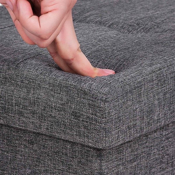 Joar penkki silytystilalla 110 cm - Tummanharmaa