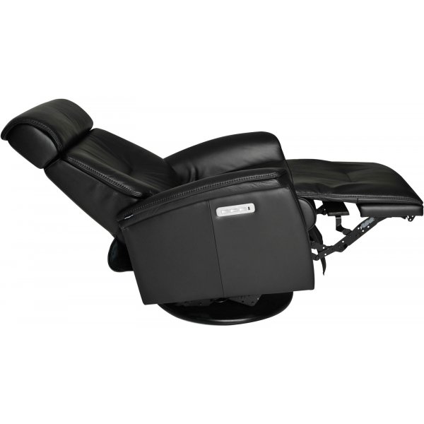 Rome sähköinen lepotuoli - musta nahka Rome sähköinen lepotuoli - musta nahka