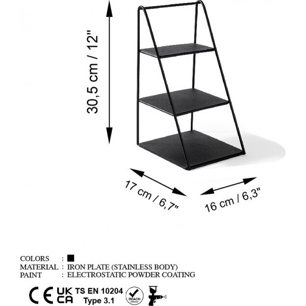 Kalimnos hylly - musta Kalimnos hylly - musta