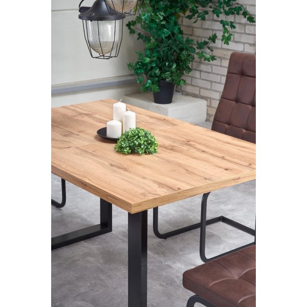 Kasady ruokapöytä 135-185 cm - Wotan tammi/musta Kasady ruokapöytä 135-185 cm - Wotan tammi/musta