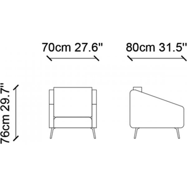 Jade-nojatuoli - sininen