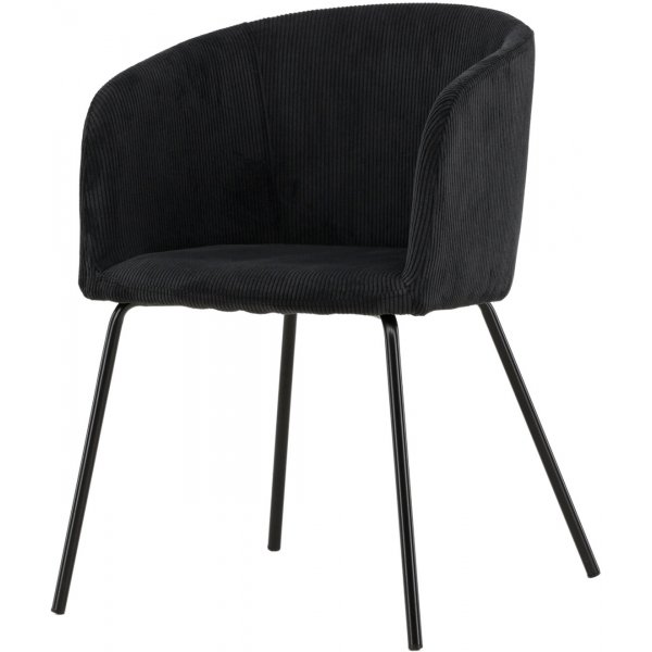 Berit ruokapöydän tuoli - Musta vakosametti Berit ruokapöydän tuoli - Musta vakosametti