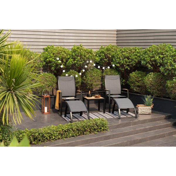 Panama lounge ryhmä 3 - musta/tiikki Panama lounge ryhmä 3 - musta/tiikki