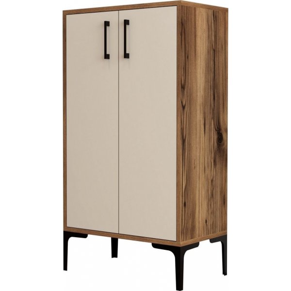 Prahan kenkäkaappi - pähkinä/kerma Prahan kenkäkaappi - pähkinä/kerma