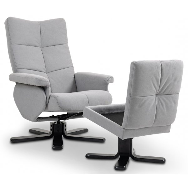 Säädettävä nojatuoli jalkarahilla + Huonekalujen jalat Säädettävä nojatuoli jalkarahilla + Huonekalujen jalat