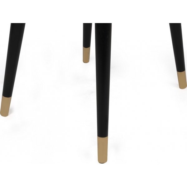 Hugo ruokapöydän tuolisarja - Antrasiitti/musta/kulta Hugo ruokapöydän tuolisarja - Antrasiitti/musta/kulta