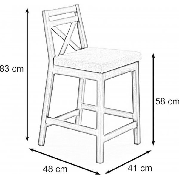Cassandra baarijakkara SH 58 cm - Tumma pähkinä Cassandra baarijakkara SH 58 cm - Tumma pähkinä