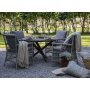 Provence-ulkoiluryhm: Scottsdale pyre ruskea ruokapyt 112 cm sislten 4 Provence-nojatuolia harmaata synteettist rottink
