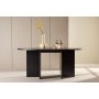Strada ruokapyt 120-170 x 120 cm - Musta