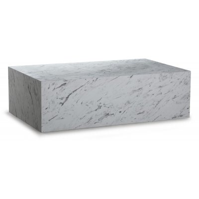 Kivi sohvapyt 100 x 60 cm - Valkoinen marmori (laminaatti)