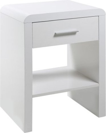 Supernova valkoinen korkeakiiltoinen yöpöytä + Huonekalujen puhdistus Supernova valkoinen korkeakiiltoinen yöpöytä + Huonekalujen puhdistus