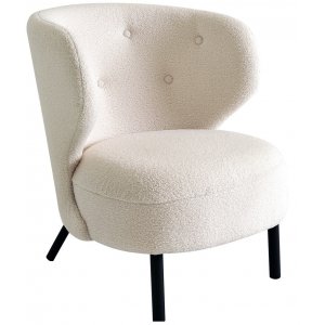 Lullaby nojatuoli - luonnonvalkoinen Boucle / Teddy + Huonekalujen hoitosarja tekstiileille