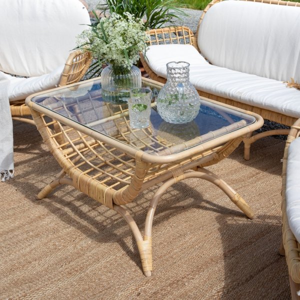 Moana sohvapöytä - Luonto/läpinäkyvä Moana sohvapöytä - Luonto/läpinäkyvä