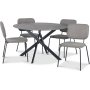Hogrn ruokailuryhm 120 cm betonijljitelmpyt + 4 harmaata Lokrume tuolia + 4.00 x Lautasliinarenkaat