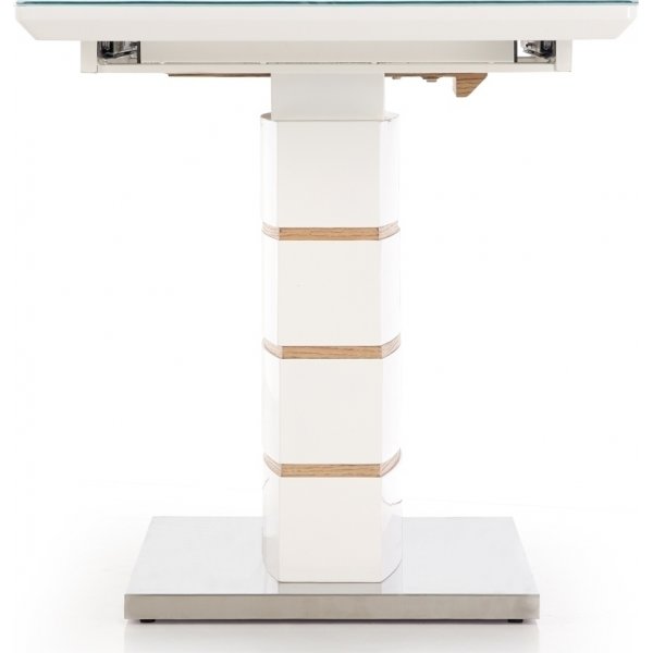 Mervin jatkettava ruokap�yt� 140-180 cm - Tammi / Kiilt�v� valkoinen