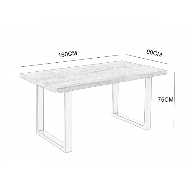 Aster ruokapöytä 160x90 cm - Tummanruskea tammi Aster ruokapöytä 160x90 cm - Tummanruskea tammi