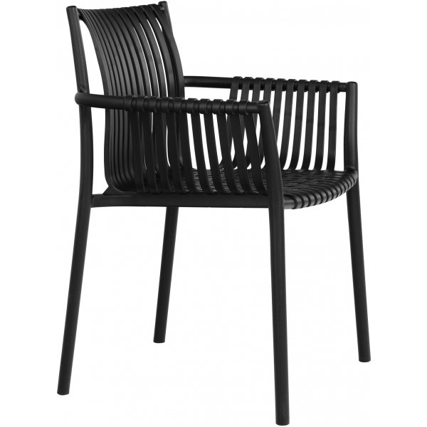 Tulsa musta patiotuoli pinottava Tulsa musta patiotuoli pinottava