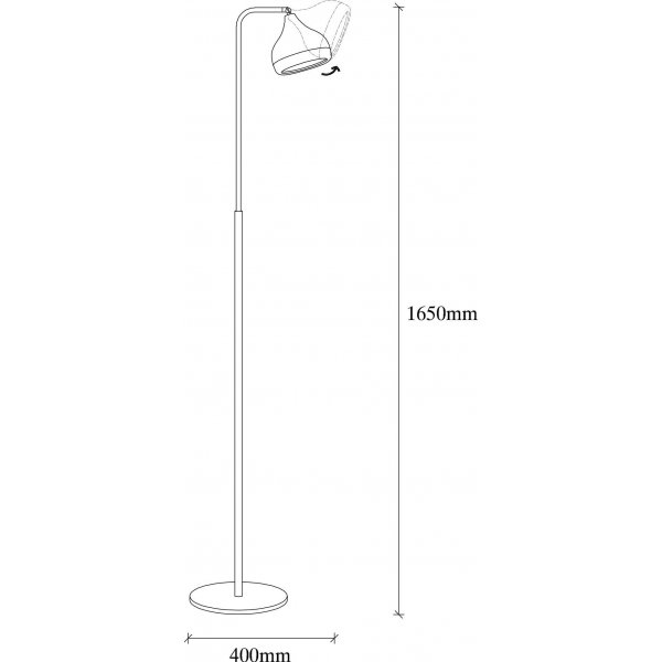 Yildo-lattiavalaisin 1 - Musta/kupari Yildo-lattiavalaisin 1 - Musta/kupari