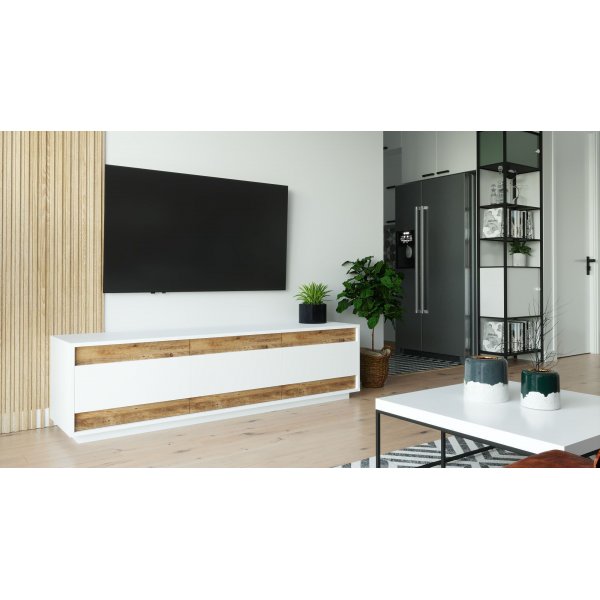 Tulevaisuuden mediapenkki 4 - mänty/valkoinen Tulevaisuuden mediapenkki 4 - mänty/valkoinen