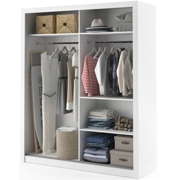 Mervyn- vaatekaappi - Valkoinen Mervyn- vaatekaappi - Valkoinen